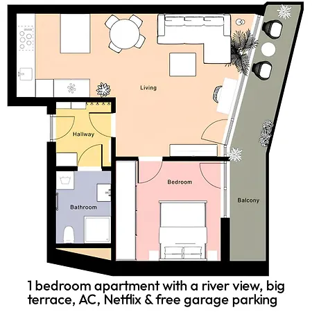 דירה Fully Equipped With Terraces, Free Garage Parking, Netflix & Ac - By Cz