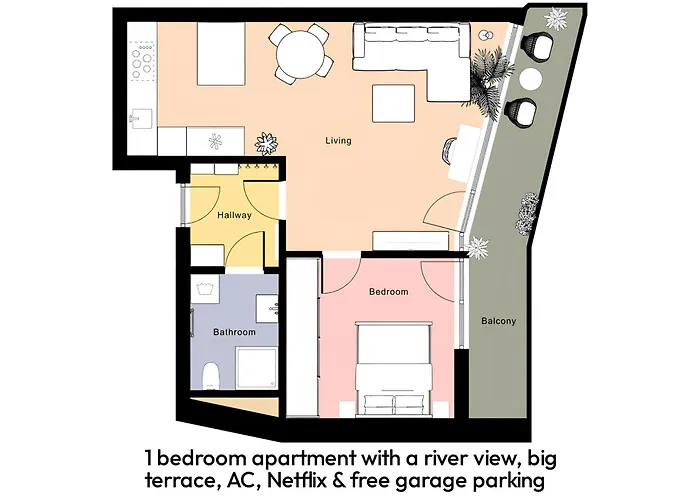 아파트 Fully Equipped With Terraces, Free Garage Parking, Netflix & Ac - By Cz